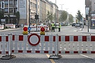 Absperrung einer Straße in Bochum