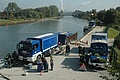 Übungsaufbau des THW am Rhein-Herne-Kanal